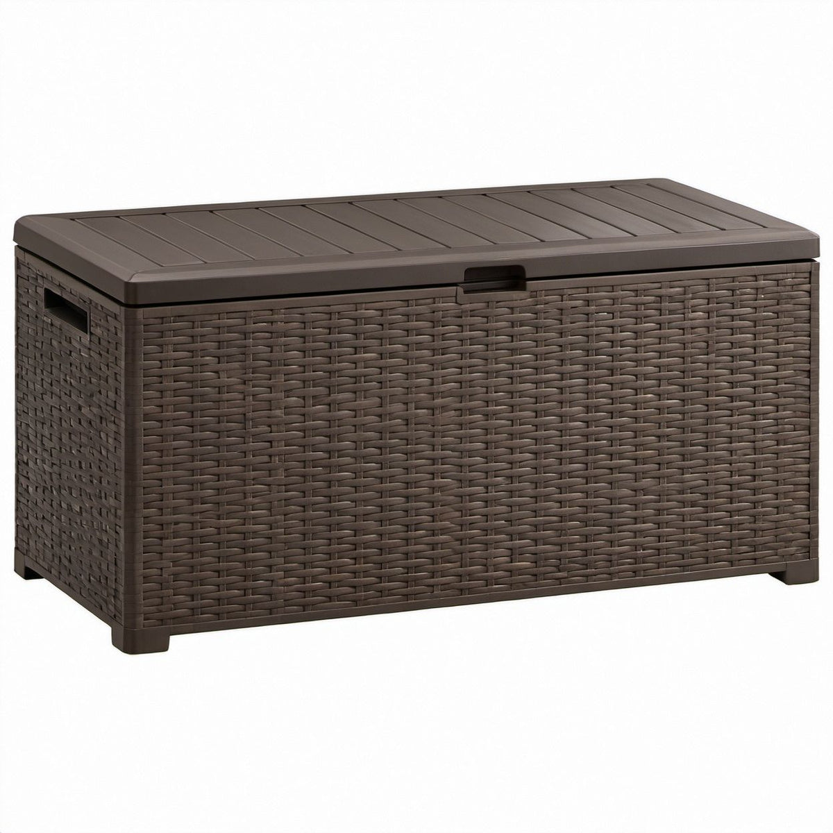 Brązowa skrzynia z polipropylenu 570 l, 155 x 72 x 65 cm